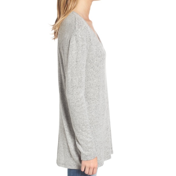 BP. Cozy V- Neck Sweater Grey Sz. Small - Picture 3 of 7